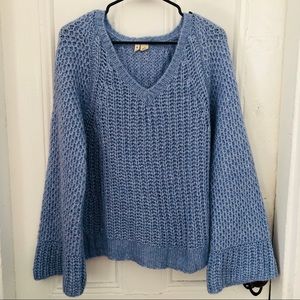Beautiful crotchet blue sweater